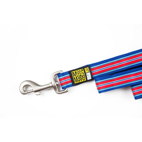 Max & Molly Hamton Strip Blue ShortLeash M MM135007
