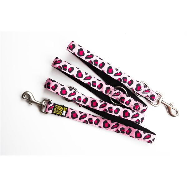 Max & Molly Leopard Pink Multi-Func Leash M MM120011