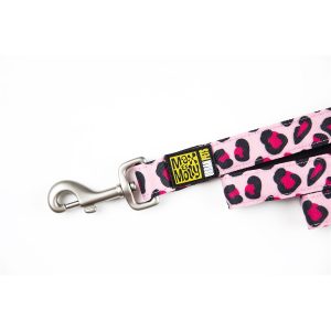 Max & Molly Leopard Pink Short Leash M MM120007