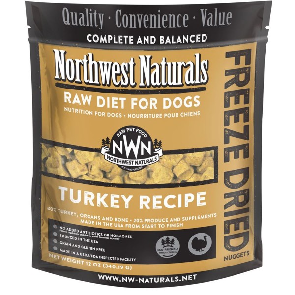 Northwest Naturals Turkey Freeze-Dried Diet Nuggets 12oz NW111