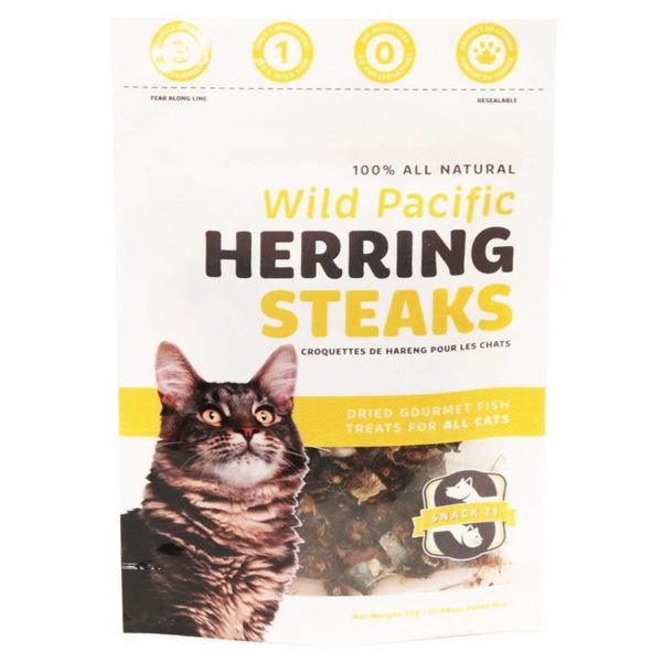 Snack 21 Wild Pacific Herring Steaks for CATS 25g SN202